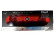 iHip Wireless Music Bluetooth Jambar Speaker 30ft Range Hands Free Calling Red