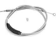 Mofun Stainless Steel Clutch Cable Motorcycle 72 11/16" Extended Length Fit 16"-18”Handlebar Compatible with Harley Big Twin 1987-2006, Fit Low Rider Fat Boy Sport Glide Heritage Softail, Chrome