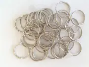 Steel Split Key Rings Bulk 38mm Chrome Plated Steel - 100 pack