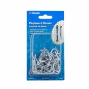 Zenith Zinc Plated S And J Shape Pegboard Hooks - 50 Pack
