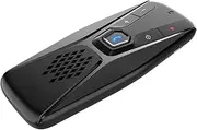 in-Car Sun Visor Mounted Speakerphone with Back Clip Bt Hands-Free Car Kit with Microphone Speaker Clip-On Car O Receiver Wirel Music Adapter Black