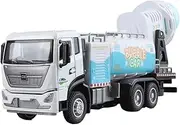 Die-cast Diecast 1:24 City Cleaning Car Model Sound and Light Pull Back Bubble Engineering Vehicle Models Exquisite Presents Miniature Vehicle
