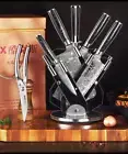 Damascus Steel Kitchen Knives Set 67 Layer Chef Cleaver Utility Paring Knife sci