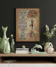 Yoga Poster Tree Of Life Inspiration Yoga Girl Meditation Lover poster Wall Art