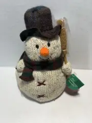Russ Topper the Snowman Plush Stuffed Christmas Sampler 7” w/Tags