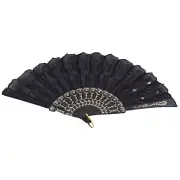 12Piece Embroidered Sequin Fan Vintage Chinese Fans Hand Fan Foldable O6N82808