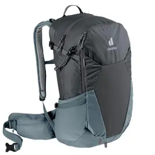 【deuter】FUTURA 27L透氣網架後背包(3400321黑/水藍/戶外露營/休閒健行/自助旅行/登山包)