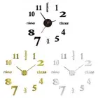 3D DIY Wall Clock Frameless Wall Clock Battery Operated for Living Room Bedroom