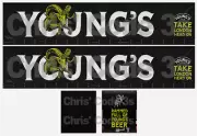 Code 3 Adhesive Vinyl Trailer Decals - Young's Beer - 1/50 1/64 1/76 1/148 1/87