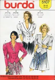 Button Front Blouses Burda Sewing Pattern 4503 Sizes 12 to 22 NEW