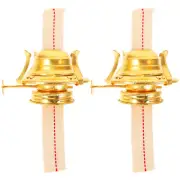 2 Pcs Globes for Gas Lanterns Wick Holder Oil Lamp Rechargeable Kerosene