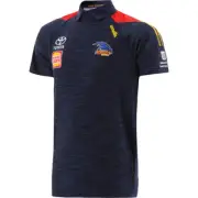 Adelaide Crows Media Polo Sizes Small - 4XL Mne/Red/Amb AFL oneills 23