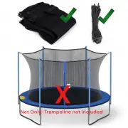 Cliselda 14FT Trampoline Replacement Safety Net for 6 Poles Round Frame