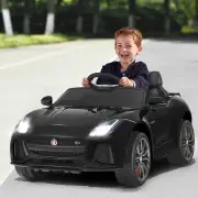 Costway12V Jaguar F-Type SVR Kids Ride On Car Battery Powered Car with Remote Control-Black