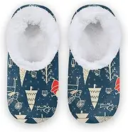 [Caihoyu] Kids Girls Boys Closed Back House Slippers Fuzzy Fleece Anti-Skid Sole Lightweight House Shoes Home Indoor