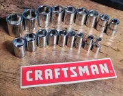 Craftsman 18 pc 3/8 and 1/4 Metric Socket Wrench Set