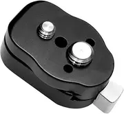 Alvin’s Cables Mini Quick Release Plate Kit with 3/8" 1/4" Screws for Camera, Monitor, Tripod, Stabilizer, Gimbal, Monopods, Magic Arm, Flash Bracket, QR Plate System Black-A0123