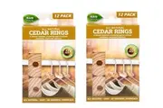 24pk Anti Moth Cedar Rings Natural Wood Rings Wardrobe Moth Protection