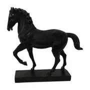 LVD Resin Horse Sculpture Ornament Figurine Home/Office Decor 43cm Black