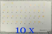 BEST RUSSIAN CYRILLIC KEYBOARD STICKERS TRANSPARENT YELLOW !! 10 pcs