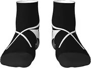 [EdWal] Black White Formula Checkered Flags Pattern print Men's Moisture Control Crew Socks Socks For Men and Women Gifts For Golf, Hunting, Camping