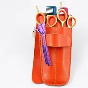 Hairdressing Pouch Bag Leather Hairstylist Hair Clipper Shoulder Scissor Waist Bag for Hairdressers(Color 6)