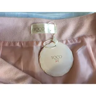 東京著衣tokichoi yoco粉紅色毛呢A字裙