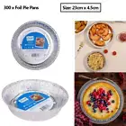 300 x Round Aluminium Foil Tray Disposable Catering Baking Cake Pie Container