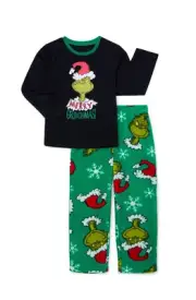 Nwt Dr. Seuss Unisex Kids Merry Grinchmas Pajama Set, 2-Piece, XL 14/16