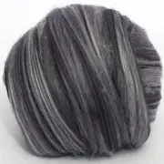 Merino/Silk (70/30) Dyed Photography Top DHG 100g Wool Roving Spinning Grey