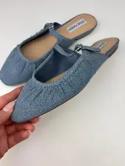 NWT Steve Madden Gisele Denim Mule Ballet Flat Size 8 Retail $90 #stevemadden