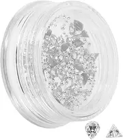 OSOLADY Nail Gems and Rhinestones: Clear Cubic Stones for Nail Art Designs Portable Box for for DIY Crafts and Fingernail Embellishments