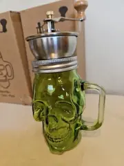 Manual Coffee,Nut Or Spice Grinder- Hand Crank-Skull-3 Colors-Going Fast!