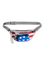 Justice For Girls Americana Flip Sequin Belt Bag Fanny Pack