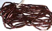 Copper Metallic Bugle 8 Grams 4 BPI Vintage Antique Hank Czech Glass Beads