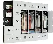 Portable Wardrobe Cloth Wardrobe Wardrobe Bedroom Storage Plastic Portable Closet for Bedroom Clothes Armoire Organizer Moving Boxes Portable Wardrobe/a