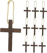 [UTHCLO] Wooden Cross Ornament Pendant with Chain Gems Wire Bangles Pendants Small Flashlight Charms Pendant Kit Jewelry Making Supplies Keychain Flashlight Mini Flashlight