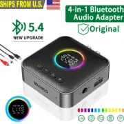 Bluetooth 5.4 Audio Receiver Transmitter, FM-USB-3.5mm-AUX-RCA-Stereo-HIFI-ADA
