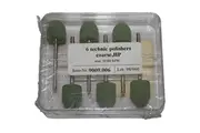 Kenda Technic Polishing, No. 9009, 12.5 x 15mm, Small, Coarse, Cone, Handpiece, Green, 6/Pack