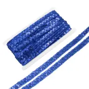 14 Yard Sequins Beaded Lace Trim 2 Row 0.6 inch Braid Trim Dark Blue