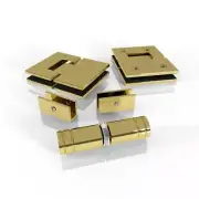 Glass Warehouse Shower Door Handle Hinged Polished Brass Bronze+Knob Hardware