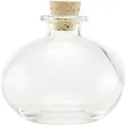 8.5oz Round Glass Spherical Bottles with Cork Stoppers for DIY Crafts
