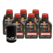 6L Motul 8100 X-CLEAN EFE 5W30 Wix XP Filter Motor Oil Change Kit API SN