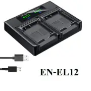 USB Battery Charger For Nikon EN-EL12 MH65 Coolpix A900 AW100 AW110 AW120 AW130
