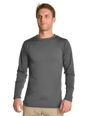Mens Thermal Top w/ Brushed Interior Warm Winter Fleece Baselayer