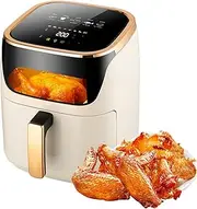 Multifunctional Air Fryer with Digital Timer and Touchscreen, 9L Visual Toaster Oven with LCD Display, 1500W Automatic Smart French Fry Electric Fryer for French Fries Turkey Chicken Restaurant Home
