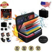 Fireproof and Waterproof Document Organizer Bag with Password Lock - 13 Pockets