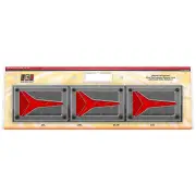 LED Autolamps Stop Tail Indicator Reverse Reflector Light Clear Lens Chrome