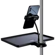 Microphone Stand Tray Clamp On Mount Rod Holders for Stage Music Sheet