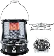 Liftable Kerosene Stove Heater Tent Kerosene Stove Multifunctional Hiking Heating Cooking Stove Black Stove and Rack